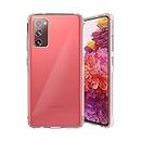 Amazon Brand - Solimo TPU Mobile Soft & Flexible Shockproof Back Cover with Cushioned Edges for Samsung Galaxy S20 Fe, Transparent