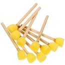 SHINEOFI 10Pcs Paint Sponge for Kids with Wooden Handle Foam Brushes Set for Painting Round Paint Tools for DIY Painting Arts and