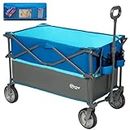 PORTAL XL Deeper Festival Trolley 228L Larger Capacity Folding Camping Garden Beach Trolley Heavy Duty Pull along Cart Collapsible Wagon with Wheels Foldable Picnic Trailer Hand Truck