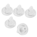 Water Heater Oven Knobs 1.3 Inch Dia 5 Pcs White Silver Tone - 1.3" x 1.3"(D*H)