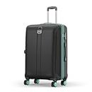Safari Thorium Neo 8 Wheels 77 Cm Large Check-in Trolley Bag Hard Case Polycarbonate 360 Degree Wheeling System Luggage, Trolley Bags for Travel, Speed_Wheel Suitcase for Travel, Black