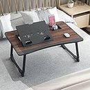 GoRogue Laptop Desk for Bed, Ventilated Angle Adjustable Notebook Tabletop Stand with Cup, Mobile, Tablet Holder (Black)