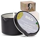 B & G Massage Candle - 6.5Oz Aromatherapy Scented Candle Moisturizing Luxurious Intimacy Relaxing Essential Oil Body Massage Candle for Home Spa - Bergamot