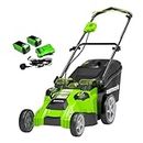 Greenworks 40V Lawnmower 49cm Including Batteries & Charger Mower Garden Rotary