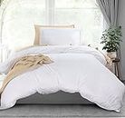 Utopia Bedding Duvet Cover Twin Size Set - 1 Duvet Cover with 1 Pillow Sham - 2 Pieces Comforter Cover with Zipper Closure - Ultra Soft Brushed Microfiber, 68 X 90 Inches (Twin/Twin XL, White)