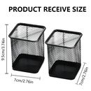 2pcs Metal Pencil Holder Stationery School Storage Products Desk Accessories
