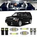 ENDPAGE 6-Pieces Patriot Interior LED Light Kit for Jeep Patriot 2007 2008 2009 2010 2011 2012 2013 2014 2015 2016 2017 White Interior Map Dome Trunk Package + License Plate Lights, Install Tool