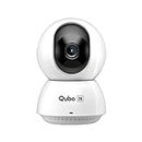 Qubo Smart 360 Ultra 2K 4MP 1440p WiFi Ethernet CCTV Security Camera from Hero Group | Mobile App | Two Way Talk | Night Vision | Cloud & SD Card Recording | Made in India | Alexa & OK Google |