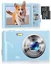 Digital Camera, Kids Camera 1080P 36MP Video Camera with Two Batteries, Time Stamp Antishake 16X Zoom, Compact Portable Camera Christmas Birthday Gift for Children Kid Teen Student Girl Boy(Sky Blue)