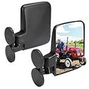 KEMIMOTO Magnetic Tractor Side Mirrors Forklifts Mirror Rubber Coated 114Lbs 2.7” Magnetic Tractor Mirror Compatible with Tractors, Kubota, BX, LM25H, WLM Tractor, NorTrac, Yanmar, Kioti