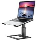 BESIGN Aluminum Laptop Stand, Ergonomic Adjustable Notebook Stand, Riser Holder Computer Stand Compatible with Air, Pro, Dell, HP, Lenovo More 10-15.6" Laptops (Black)