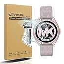 Suoman 4-Pack for Michael Kors Women's MKGO Gen 5E 43mm Screen Protector Tempered Glass for MK MKGO Gen 5E 43mm [2.5D 9H Hardness] [Anti-Scratch]