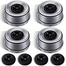 Tallew 4 Pcs Trailer Axle Dust Cap with 4 Rubber Plugs Replacements Trailer Grease Caps Axle Wheel Hub and Bearing Dust Cap for Trailer Wheel Hubs(2.75 Inches for 7, 000 to 8, 000 lb)