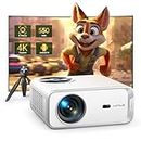 【Electric Focus】Projector 4K with Android TV, WiMiUS P63 Smart Projector with WiFi 6 and Bluetooth, Native 1080P with Tripod, Keystone/Zoom, Outdoor Projector with Netflix/YouTube Built-in, 8000+ Apps