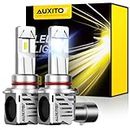 AUXITO 9005 HB3 LED Headlight Bulbs 12000LM Per Set 6500K Xenon White Mini Size HB3 Wireless 9005 LED Light Replacement for Fog Lights, High Beam or Low Beam, Pack of 2