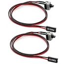 Hulk 2 Pack 2 Pin SW PC Case Power Cable on/Off Push Button ATX Computer Switch Wire 45cm-Multicolor