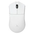 MOTOSEPPD Darmoshark M3 Wireless Gaming Mouse,Tri-Mode connectivity(2.4GHz,Bluetooth,Wired),26KDPI Sensor,Lightweight 58g,8 programmable Buttons,for PC Laptop(White)