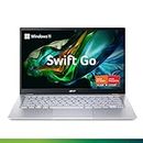 Acer Swift Go 14 Thin and Light Premium Laptop AMD Ryzen 5 7530U Hexa-Core Processor (16GB/ 512 GB SSD/Windows 11 Home/MS Office Home and Student) Pure Silver, SFG14-41, 35.56 cm (14.0") FHD Display