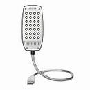 Plan4Buy USB Portable Reading Lamp with 28 Bright LED Lights and Flexible Gooseneck for Notebook Laptop, Desktop, PC and MAC Computer Keyboard and On/Off Switch Setting-Color May Vary