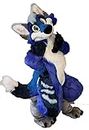 FurryMascot Chihuahua Shepherd YORKSHIRE Poodle Huksy Dog Fursuit Fullsuit Teen Furry Suit Furries Anime Digitigrade Costume Bent Legs Angel Dragon Black,blue,white F99kkj458 S,M,L,XL,XXL,XXXL