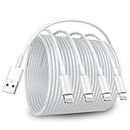 [ MFi Certified]4Pack iPhone Charger 10ft Long,USB to Lightning Cable, USB 2.4A Fast Charging Cord for iPhone 14/13/12/11 Pro/11/XS MAX/XR/8/7/6s Plus,i Pad Pro/Air/Mini,i Pod Touch