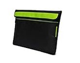 Saco Top Open Protective Canvas Horizontal Laptop Sleeve Bag with Shoulder Strap for Wishtel 10 Inch 4G Tablet PC with 3-32GB 3 GB RAM 32 GB ROM - Green