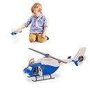 DRIVEN - Micro Blue Helicopter with Spinning Propeller, Light, and Sound - Flying Toys and Vehicles for Kids 3 Year + (WH1072Z)