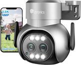 Ctronics 2.5K 4MP Caméra Surveillance WiFi Extérieure avec Double Objectif