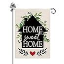 Spring Garden Flag Home Sweet Home Love Vertical Double Sided Burlap Farmhouse Decor 12.5 x 18 Inch Holiday Yard Outdoor Decorations