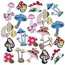 10pcs Assorted Mushroom Iron On Patch,Sew On/Iron On Patches for Clothing,Embroidered Mushroom Stickers,Nature Aesthetic Sewing Craft DIY Accessory for Clothing Jeans Dress Hat Plant Decoration
