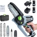 WORKPRO Mini Chainsaw 6.3" Cordless Electric Compact Wood Chainsaw w/Bar Chain