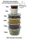 Contenitori per alimenti rotondi vasche trasparenti in plastica con coperchi pentole deli vasi salsa immersione chutney