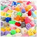80pcs Mochi Squishy Toys, Mini Kawaii Squishy Fidget Toys Bundles Squishies Party Favors for Kids Gift for Easter Basket Stuffers Egg Fillers Birthday Classroom Prize Pinata Christmas Stocking