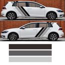 2x Car Side Body Stickers Decals 3-Colors Striped Style Decorative Accessories