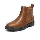 DREAM PAIRS Women?s DAB213 Ankle Boots Shoes, Brownish/Yellow/Pu, 8