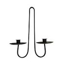 Generic Wall Mounted Iron Candle Holder Double Arm, Set of 1