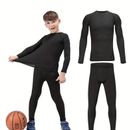 Quick Dry Set For Boys And Girls - Long Sleeve Shirt, Shorts, And Base-layer Pants For Running And Sports Performance