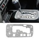 Zufoty Bling Gear Shift Box Frame Cover Trim Sticker, Gear Shift Cover Bling Car Interior Accessories Compatible with Wrangler 2012-2018 (White)