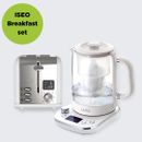 Digitales Frühstücksset, 2 Scheiben Toaster und Wasserfilter Wasserkocher in weiß, laisch