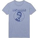 Roy Orbison Men's Photo Circle Slim Fit T-Shirt XX-Large Blue