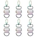 EMSea 18PCS Rainbow Hardware Buckles Clasp Set Include Colorful Swivel Hook with D Rings and Sliding Buckle for Making Keychain Lanyard Dog Collar Bag Purse Hardware DIY Craft