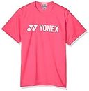 Yonex Men's Short Sleeve UNI Dry Shirt, neon pink (705), Medium