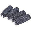 4 Extra Coarse Replacement Roller Refill Heads, Pedicure Hard Skin Remover Compatible for Amope Pedi Perfect Electronic Pedicure Foot Files Smoothers - Black