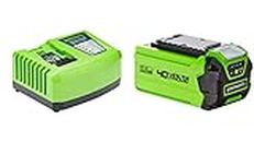Greenworks Chargeur De Batterie G40UC4 + Greenworks Tools Batterie G40B2 2ème génération