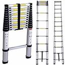 Inditradition 8.5 Feet Aluminium Extension Ladder for Indoor & Outdoor Use | EN131 Certified Foldable & Portable (9 Steps, 6.5 KG, 2.6 Meter, Silver)