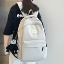 Einfarbig Frauen Rucksack Große Schule Tasche Rucksack für Teenager Mädchen Mode Student Zurück