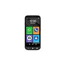 SPC ZEUS 4G + Coque - Smartphone pour Seniors 4G, Mode Facile avec Grandes icônes, Bouton SOS, Configuration à Distance, Boutons physiques et écran Tactile 5,5", Android 11 Go Noir