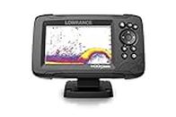 Lowrance Hook Reveal 5 with Deep Water Performance - 5-inch Fish Finder with HDI Transducer, C-MAP Contour+ Chart Card