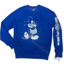 Disney Shirts | Disney World Wishes Sweatshirt Mickey Mouse Foil Jersey Ears Lounge | Color: Blue/Silver | Size: S