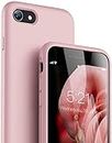 REALCASE iPhone SE 2022 case, iPhone 8 Case, iPhone 7 Case, Rainbow Liquid Silicone Gel Rubber Shockproof Protective Back Cover for iPhone SE (2020) / iPhone 8 / iPhone 7 (S-Pink)